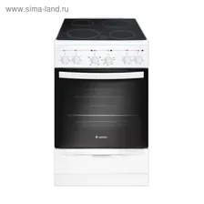Плита Gefest 5160-02 0095, электрическая, 4 конфорки, 52 л, стеклокерамика, белая